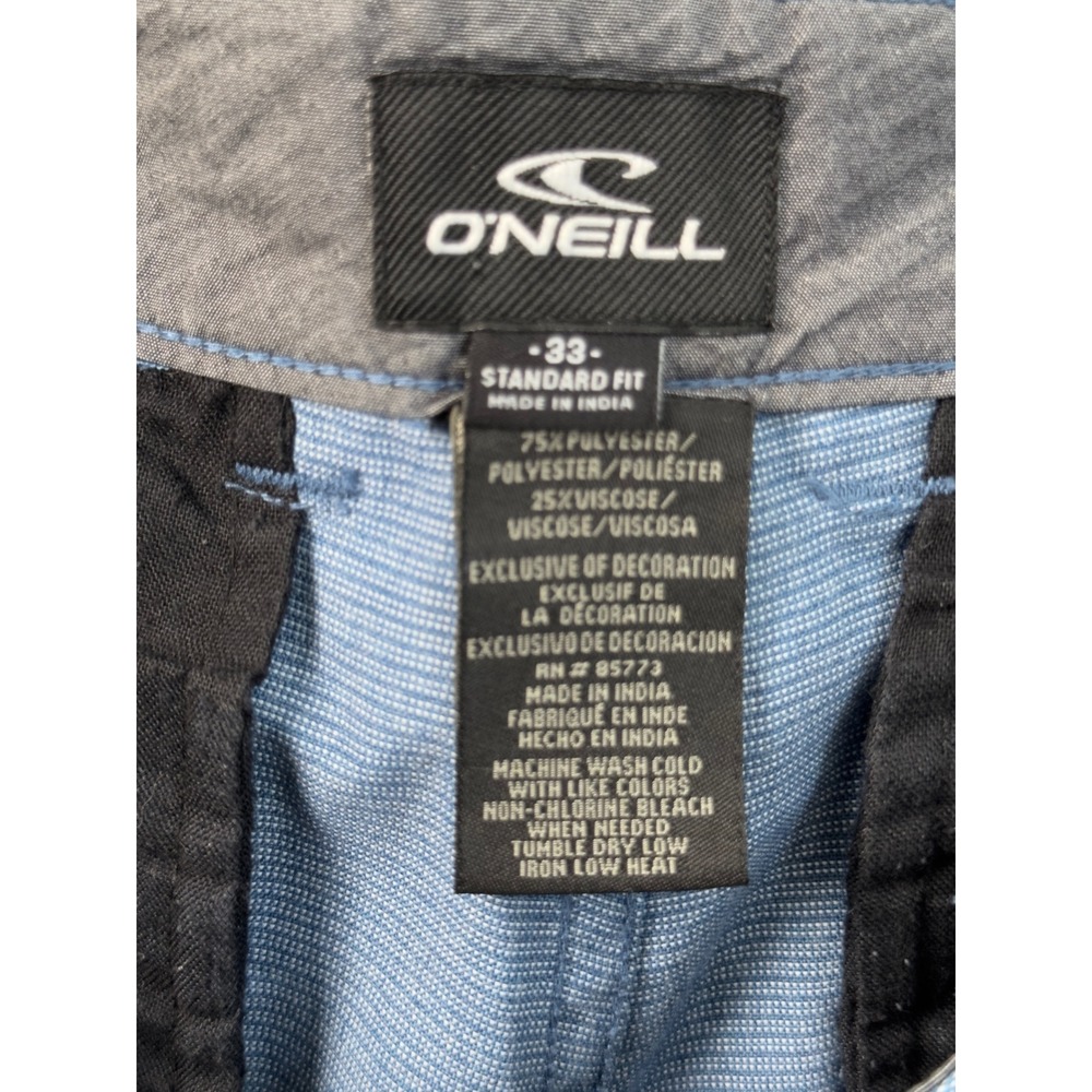O'Neill Mens Hybrid Chino Golf Shorts Blue Micro Stripe Size 33 Stretch - Picture 6 of 11